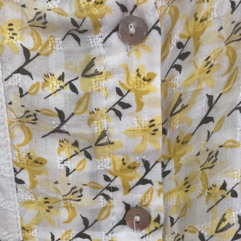 Jane+Delancey anthropology patchwork shirt Pearl buttons boho lagenlook - Picture 4 of 7